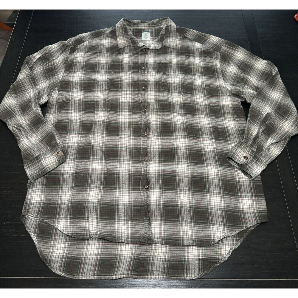 Old Navy Men’s Size XL Plaid Flannel Pocket Button Up Fall Warm Bonfire